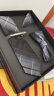 CHALES KIMO 领带男士商务正装4件套领带夹领结婚桑蚕真丝6cm韩版高档礼盒装 K610 (6cm套装） 实拍图