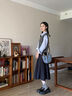 茵曼（INMAN）针织马甲女老钱风V领薄2025春冬女装新款学院风内搭毛衣上 苍灰色 XL 实拍图