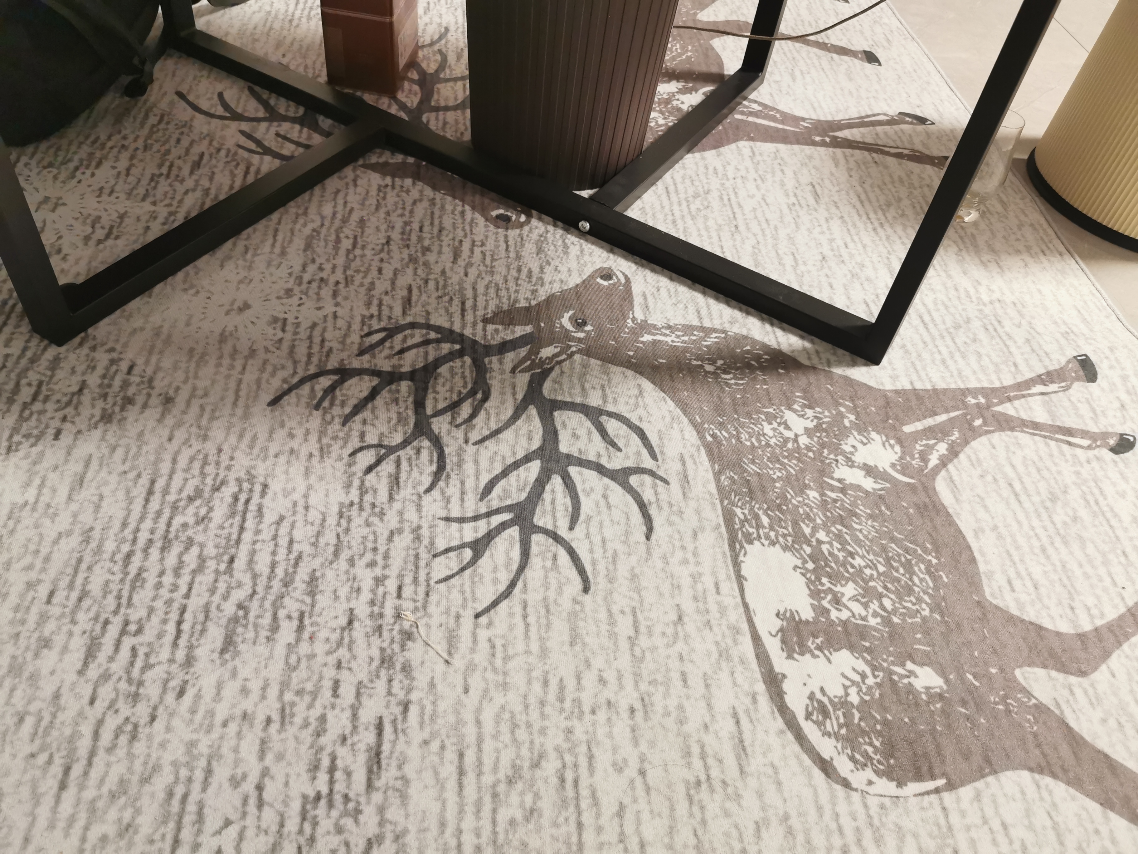 万创【可定制】客厅茶几地毯北欧卧室满铺房间高级感免洗可擦防水抗污 新款1 120*180cm【工厂直销】 实拍图