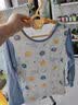 童泰宝宝套装春秋季纯棉婴儿衣服男女儿童家居服内衣秋衣秋裤套头睡衣 蓝色【平腰款 50S高支】 80 cm（肩开按扣）(偏大,建议选小一码) 实拍图