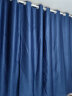 梦达莱全遮光窗帘罗马杆一整套窗帘成品免打孔安装卧室飘窗轻奢防风保暖 深蓝色（遮光99%） 适用宽1.6-2.1米【窗帘高2.2米】 实拍图