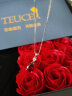 TEUCER925银石榴石项链女吊坠时尚简约锁骨链首饰生日礼物女友生日母亲 天使之泪石榴石吊坠+精美礼盒 实拍图