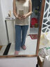 浪莎高腰阔腿裤春装牛仔裤女夏季薄款显瘦宽松垂感拖地直筒裤子 实拍图