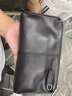 ANDSEEYOU品牌 手包男 真皮手机包复古钱包 手工牛皮商务手拿包 休闲手抓皮包 拉链长款手腕包 黑色 实拍图