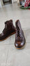 羚步 新款马丁靴靴子男潮高帮休闲皮鞋厚底中帮短靴英伦工装靴潮流复古男靴 咖啡色 40 实拍图