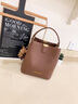 纪诗哲轻奢品牌包包女包女士水桶包手提包单肩斜挎送妈妈老婆生日礼物侈 咖啡色 38女神节妇女节礼物 实拍图