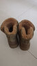 达芙妮皮毛一体雪地靴女加绒加厚短筒靴女时尚雪地保暖棉靴粗跟厚底舒适女靴4622608003 奶茶色（加绒） 36  晒单实拍图