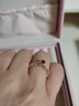 ENZO【520礼物】彩宝 茜茜公主系列 18K金镶红宝石钻石戒指女EZV4309 12号 实拍图