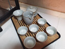 瓷牌茗茶具 汝瓷茶具泡茶器全套家用功夫茶具办公室送人茶道瓷器整套 《御煌盖碗》六杯10件套+茶盘 实拍图
