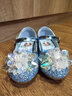 蓓然美（BeiRanMay）爱莎公主鞋夏女童2025儿童水晶鞋子艾莎公主鞋小女孩生日高跟鞋 浅蓝色 28 /鞋内长18cm 实拍图