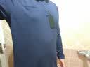 布先生秋季男士长袖T恤简约商务立领男装绵柔上衣BT10292 宝蓝 XL (180) 实拍图