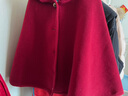 戴维贝拉（DAVE＆BELLA）儿童斗篷女童披风外套小童上衣洋气女宝宝衣服春季新年童装 暗红色【DB3236956】 140 cm（建议身高130-140cm） 实拍图