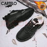 卡帝乐鳄鱼（CARTELO）鞋子男鞋冬季加绒潮流休闲鞋男士工装运动鞋劳保板鞋 黑色加绒 43 实拍图