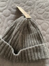 无印良品 MUJI 羊毛混纺罗纹帽 DBC11A0A 浅灰色 55-59cm 实拍图