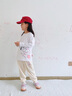 真维斯女童长袖t恤儿童春秋款女孩中小童圆领秋装上衣可爱兔兔纯棉童装 粉 J泡泡兔左下-白 J你好兔右下 130 实拍图