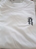 真维斯（Jeanswest）纯棉短袖t恤男运动潮流百搭休闲半袖2026新款打底夏季美式体恤衫  白色(复古字体黑胸标) 4XL (体重205-230斤) 实拍图