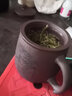 尊壶 紫砂杯宜兴手工紫砂过滤茶杯办公功夫紫泥茶具杯375ml 紫泥刻品茶图 实拍图