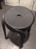 迈亚家具简易叠放高凳子塑料椅子北欧加厚塑料圆凳子家用客厅板凳网红胶凳 黑色 L.G.F加强版 实拍图