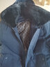 啄木鸟羽绒服男中老年人活里活面加厚外套冬季男装爸爸中长款连帽衣服 藏青色-不带毛领 2XL(建议140-160斤) 实拍图