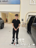 立蒙（LIMENG）珠地棉短袖T恤男士纯色POLO衫全棉翻领大码t袖衫潮 黑色 S 实拍图