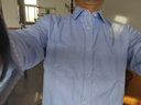 恒源祥轻奢含桑蚕丝长袖衬衫男秋冬季男士商务休闲正装衬衣中青年外套男 中兰 38 （胸围98cm） 实拍图