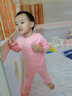 优奇【 暖绒】儿童保暖内衣套装婴儿衣服秋冬宝宝贴身秋衣秋裤两件套 【暖绒，双层护肚】粉色 90 实拍图