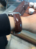 比握特真皮表带牛皮手表带男女蝴蝶扣配件适用天梭浪琴DW小米华为gt4 宝石蓝【银色自动扣】 21mm 实拍图