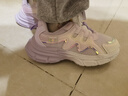 品牌女童鞋秋冬2024新款皮面保暖棉鞋儿童运动鞋中大童休闲跑步鞋 紫色网面 35码 实拍图