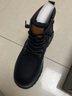 百丽童鞋冬保暖儿童靴子男童马丁靴女童加绒短靴皮靴 黑色37码 实拍图