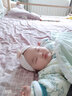 MINI TUTUYA婴儿帽子冬天春秋季新生儿胎帽男女宝宝0-6个月初生儿囟门帽秋冬 草莓甜心-婴儿粉（夏季单层） 大码：帽围38-46cm，建议3月-1岁 实拍图