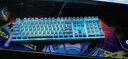 惠普（HP）GK600F机械键盘有线键盘游戏键盘 单光笔记本台式电脑外设USB键盘家用网吧电竞 GK600F蓝白【青轴】【冰蓝光/20种灯效】 实拍图