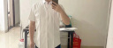 啄木鸟（TUCANO）衬衫男夏季短袖衬衣商务休闲时尚纯色百搭休闲男装 白色 3XL 晒单实拍图