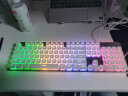 狼途（LANGTU） 游戏有线机械手感键盘鼠标套装（超薄静音键盘 键鼠套装 笔记本电脑办公键盘  ） 银白暖黄光+机械蛇低音鼠标 实拍图