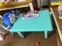贝琪雅儿童桌椅套装学习桌椅宝宝画画升降积木桌椅子塑料家用幼儿园桌子 薄荷绿塑料长桌（80*60） 实拍图