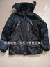 啄木鸟外套男士装秋冬季款加绒加厚防冲锋衣夹克保暖防寒棉服衣袄子 20210/FGT888黑色 XL 实拍图
