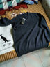 袋鼠（DAISHU）100%纯羊毛衫男冬季加厚纯色全毛V领保暖毛衣男装休闲针织打底衫 9031-中灰色 2XL /180(建议160-175斤) 实拍图