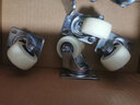 GKG 白色尼龙轻型脚轮定万向刹车轮 耐磨工业平板车手推车轮子 1.5寸万向轮 实拍图