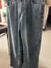 棉致新款显瘦复古高腰直筒牛仔裤女秋冬季新款休闲阔腿裤子宽松加绒 蓝色【FC36加绒高品质】 XL 115-130斤 实拍图