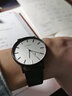 BenKen学生手表男超薄防水石英表男士高中生考试青少年中学生简约 黑壳*白面-黑牛皮带 可刻字贺卡 实拍图