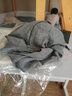 无印良品 MUJI 男式 美利奴羊毛 高针距V领开衫 长袖针织衫 AAB02A0A 灰色 XL 实拍图