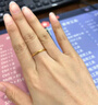 周生生莫比乌斯黄金戒指 亮面情侣对戒 93863R计价 08圈1.8克 实拍图