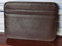 三间蓝卡包男士真皮牛皮超薄零钱包商务卡夹门禁卡套多卡位迷你零钱小包 咖色自然纹  实拍图