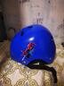 迪士尼（Disney）儿童头盔带灯男女轮滑护具自行车溜冰鞋滑板平衡车滑步车安全头盔 蜘蛛侠蓝色可调盔 均码 实拍图