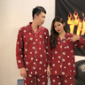 歌佰芬本命年情侣睡衣纯棉春秋冬季新婚休闲家居服结婚可外穿大红色睡衣 AA7742莱卡棉拉架 2XL 女+男XL 实拍图