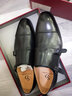 【发顺丰空运】上顿丹尼孟克鞋搭扣僧侣商务正装皮鞋男士真皮英伦套脚头层牛皮大码小码隐形内增高结婚鞋 黑色 41 实拍图