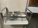 百字 厨房免打孔水槽放抹布置物架海绵沥水架水龙头收纳洗碗布挂篮 标准壁挂款（本色） 实拍图