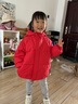 英氏（YEEHOO）儿童加厚羽绒服外套冬季防寒小熊羽绒服中大童外套超韧绒 新年红 120 cm-充绒量70g 实拍图