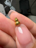 喜上眉梢足金999转运珠古法传承工艺锤纹葫芦通孔福禄路路通DIY配饰送礼女 0.6g 古法锤纹葫芦转运珠 实拍图