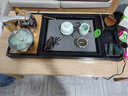 瓷牌茗茶具功夫茶具茶盘实木家用整套四合一电热炉茶台茶托盘排水式仿乌金石 茶花瓶流水器4合1瓷石茶盘全自动 实拍图