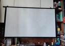 虾皮 投影幕布手动壁挂幕家用挂钩免打孔4K高清投影布移动便携贴墙影机简易幕布卧室客厅投影仪屏幕布 金属 增益升级72吋4:3免打孔壁挂幕布 实拍图